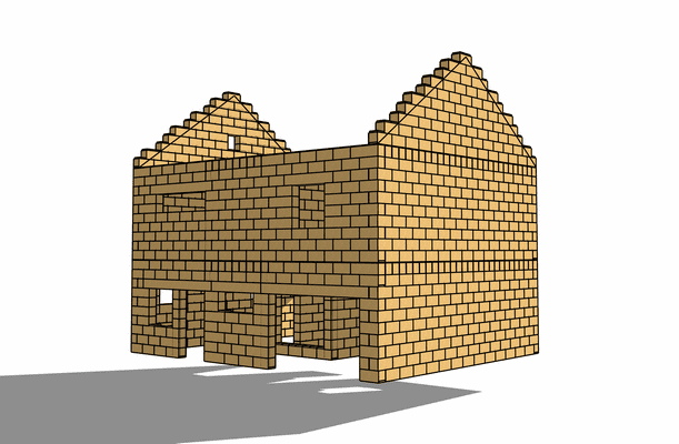 Autoconstruction d'une maison ossature bois en blocs isolés