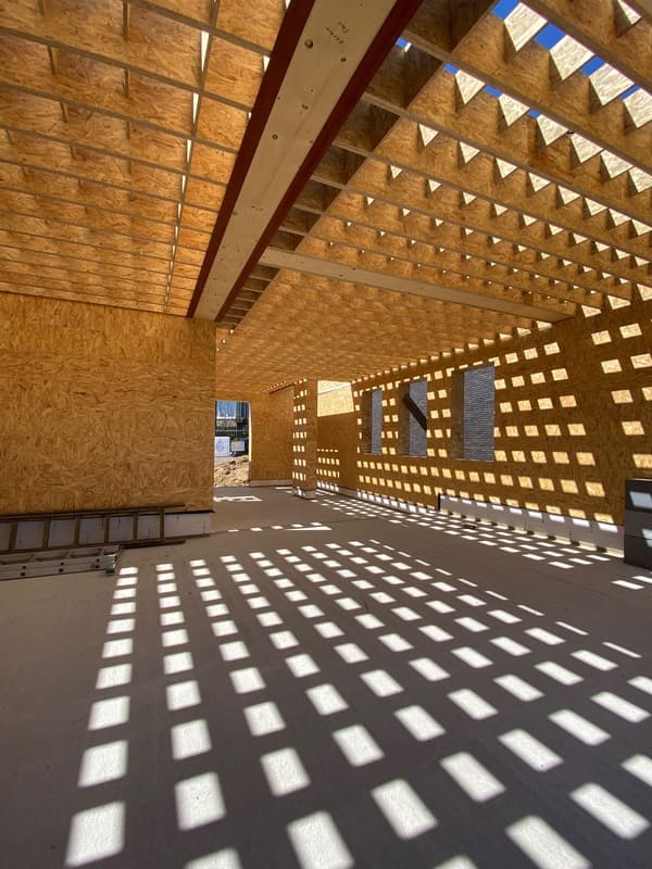 Construction ossature bois d'une maison mitoyenne en kit à Montzen