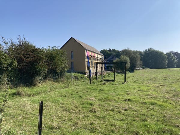 Construction d'une maison mitoyenne en ossature bois Gablok à Seneffe à Namur